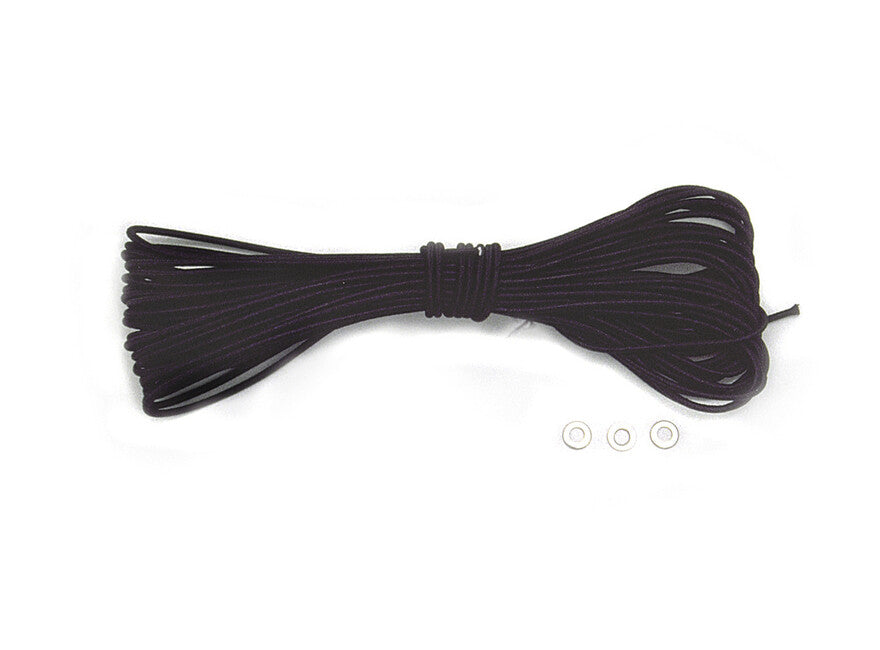 BasicNature gumena uzica 2 mm, crna, 10 m