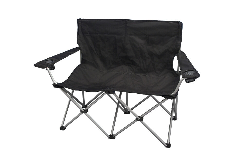 BasicNature Love Seat putna fotelja, crna