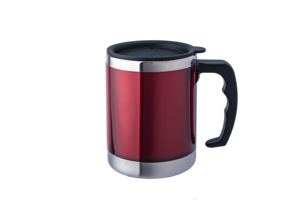 BasicNature MUG nehrđajuća termosica, crvena, 0,42 l