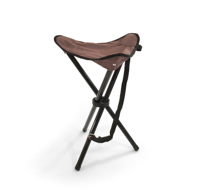 BasicNature Travelchair tronožac čelični, smeđi