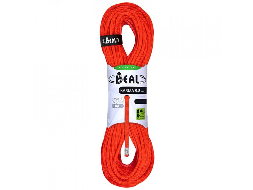 Beal Karma jednostavno uže za sportsko penjanje 9.8 mm, solid orange 40 m