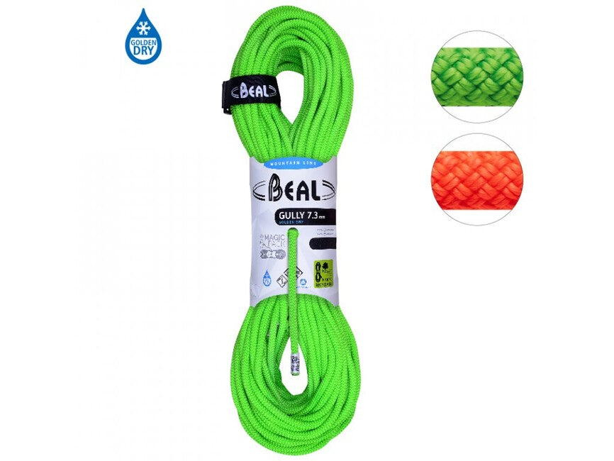 BEAL Gully Unicore penjačko uže 7,3 mm 2 × 50 m, narančasto / zeleno