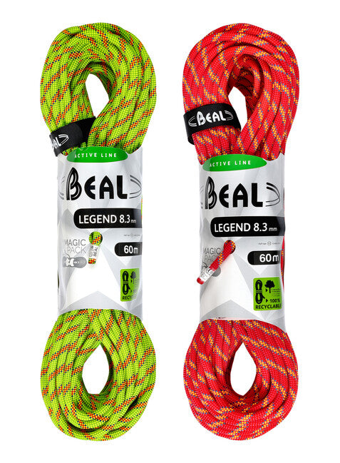 BEAL Legend penjačko uže 8,3 mm 2 × 60 m, zeleno / ružičasto