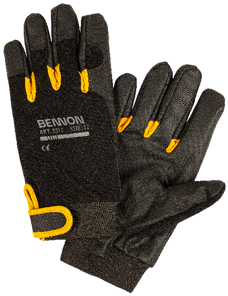 BENNON KALYTOS WTR radne rukavice Gloves, crne/žute