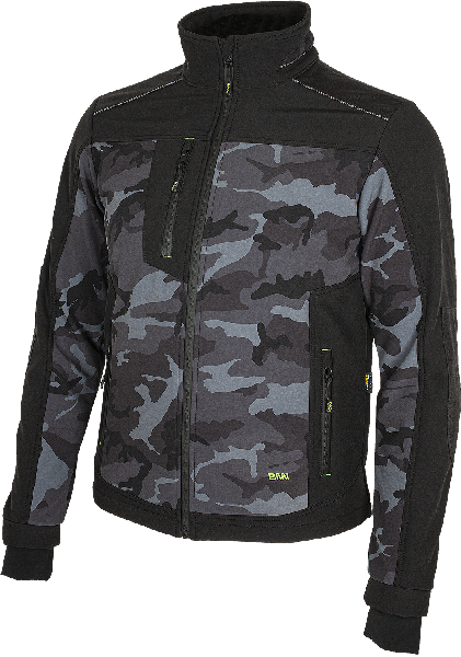 BENNON CAMOS softshell jakna, crna/siva