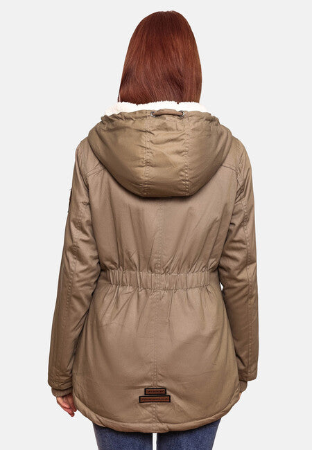 Marikoo BIKOO ženska zimska jakna s kapuljačom, Taupe