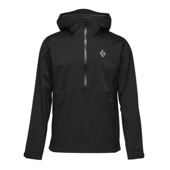 Black Diamond Stormline Stretch Anorak nepromočiva muška jakna, crna