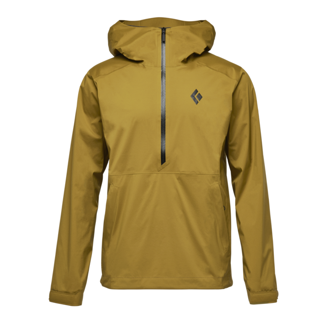 Black Diamond Stormline Stretch Anorak nepromočiva muška jakna, dark curry