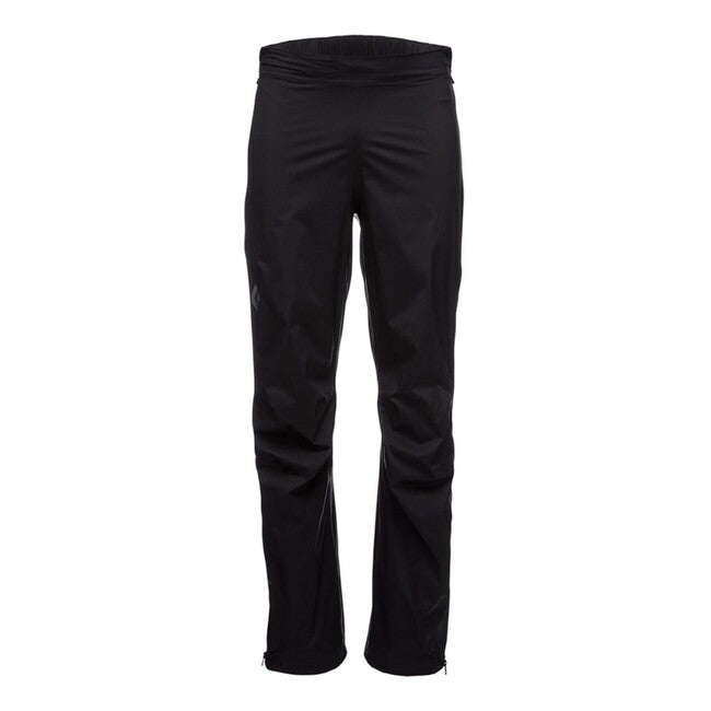 Black Diamond Stormline Stretch Full Zip Rain nepromočive muške hlače, crne