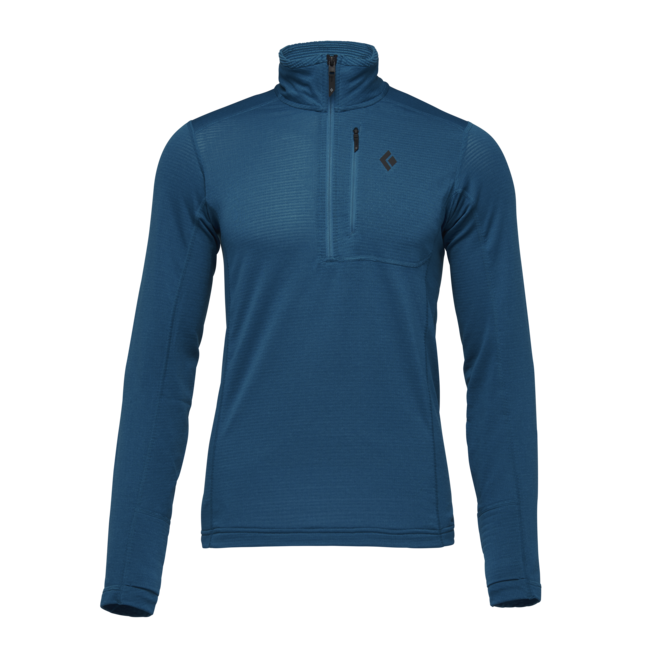 Black Diamond Coefficient Lt muška majica s dugim rukavima i zatvaračem, kingfisher