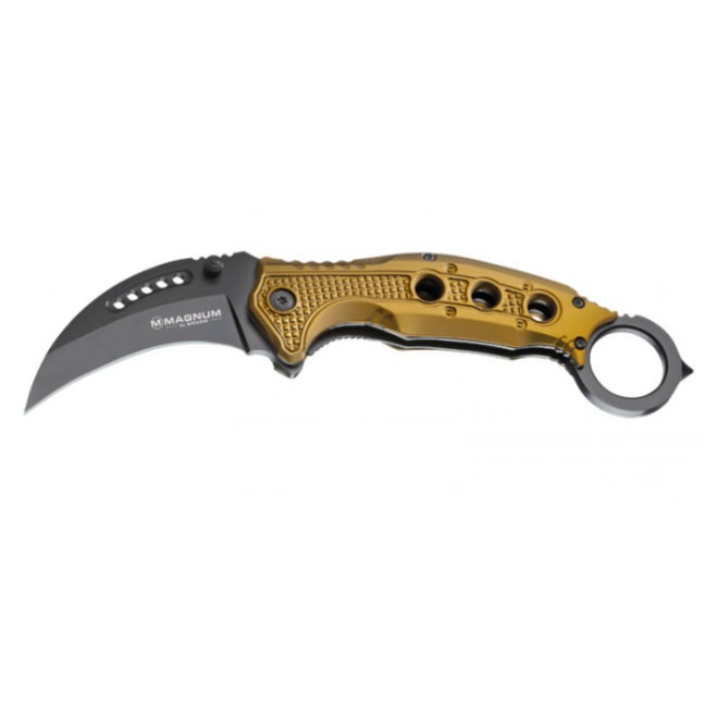 BÖKER® Magnum Black Scorpion karambitni nož, zlatno-brončani, 20,5 cm