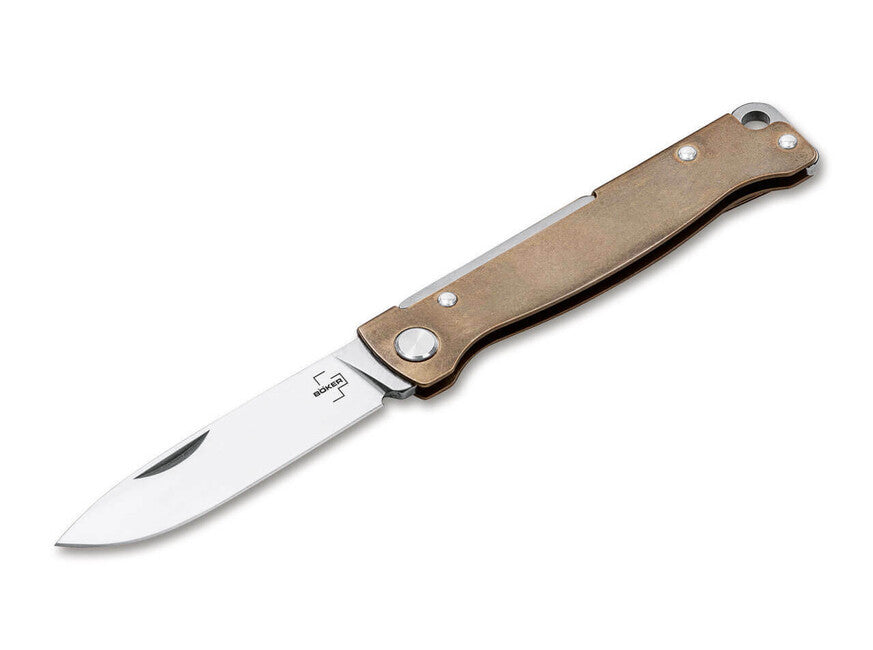 Böker Plus Atlas džepni nož Brass, 7 cm, smeđ