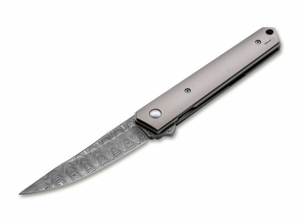 BÖKER® Kwaiken Flipper džepni nož, damast titanij, 9 cm