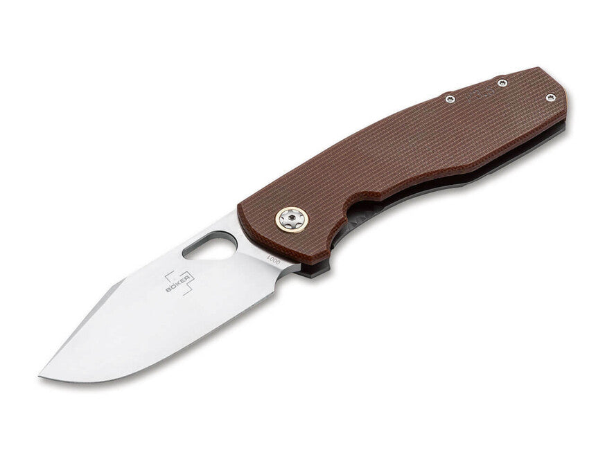 Böker Plus Micarta džepni sklopivi nož s futrolom, 8,5 cm, smeđi