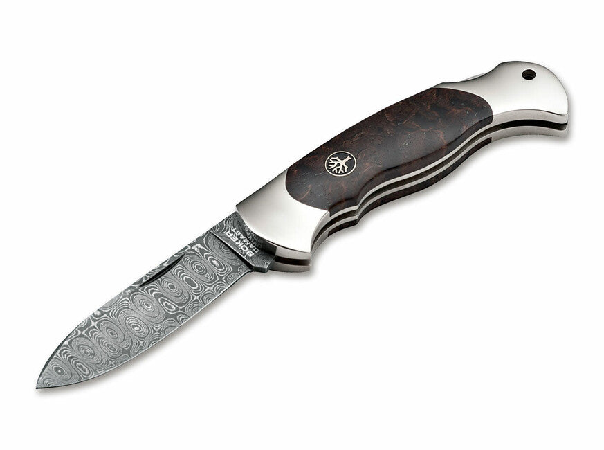 BÖKER® Scout Spearpoint džepni nož damast, 7,9 cm, brezovo drvo