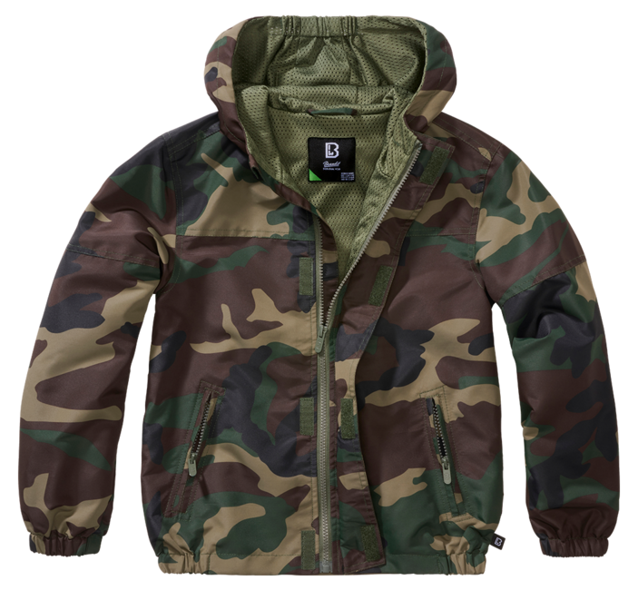 Brandit Summer Frontzip Windbreaker jakna dječja, woodland
