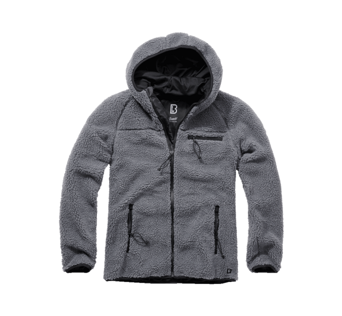 Brandit Worker flis jakna s kapuljačom Teddyfleece, anthracite