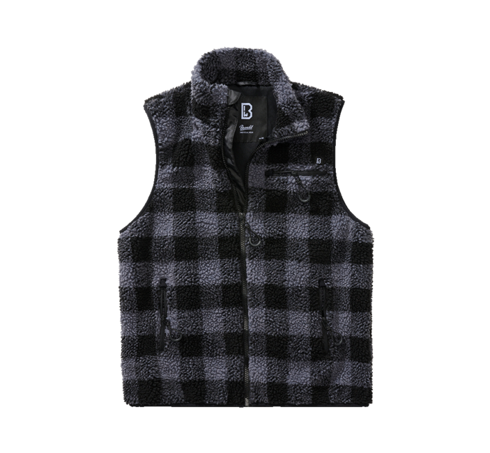 Brandit Teddyfleece flis prsluk, crni/sivi