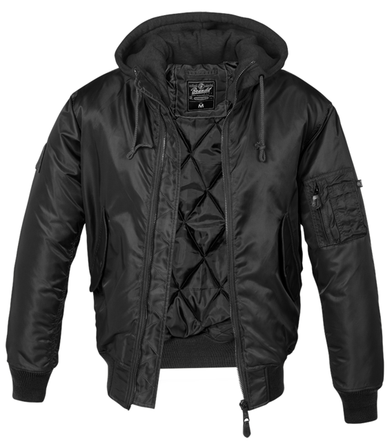 Brandit MA1 Hooded bomber jakna, crna