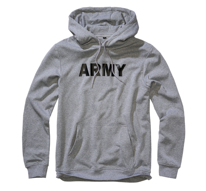 Brandit Army pulover s kapuljačom, grey melange