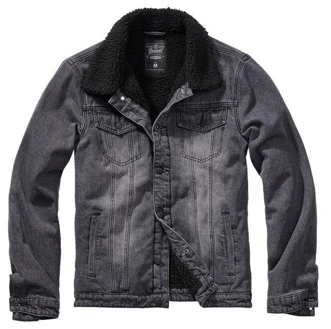 Brandit Sherpa denim jakna s krznom, crna