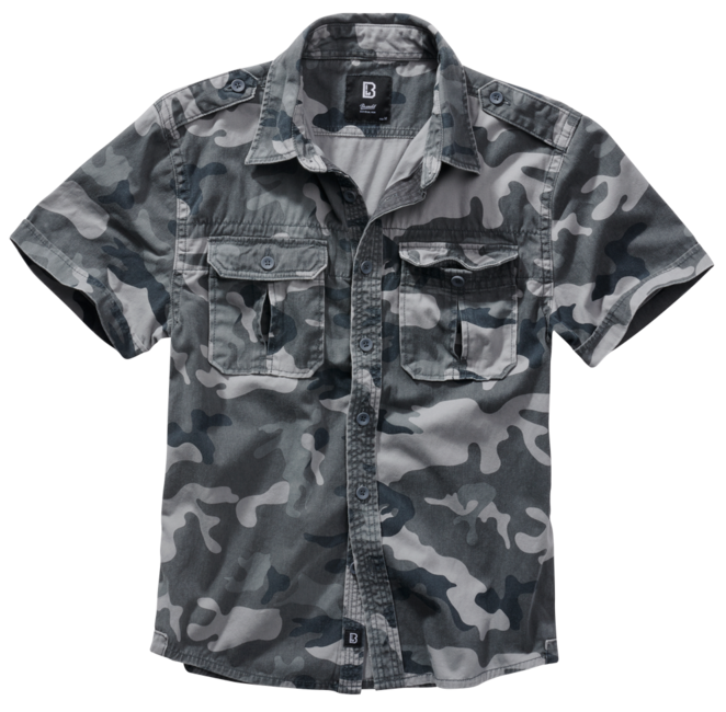 Brandit Vintage košulja s kratkim rukavima, siva camo