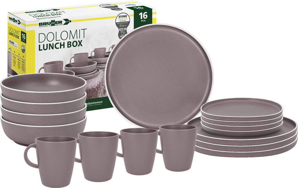 Brunner Lunch Box Dolomit set kamping posuđa, ljubičasti