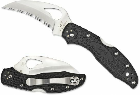 Byrd Hawkbill Lightweight džepni nož 7,2 cm, crni, FRN