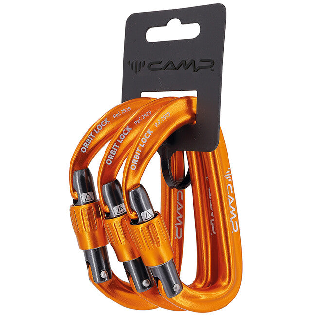 CAMP Orbit Lock karabiner 3 Pack, narančasti