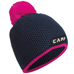 CAMP Bob Beanie pletena kapa od vune Merino, tamnoplava / fuksija