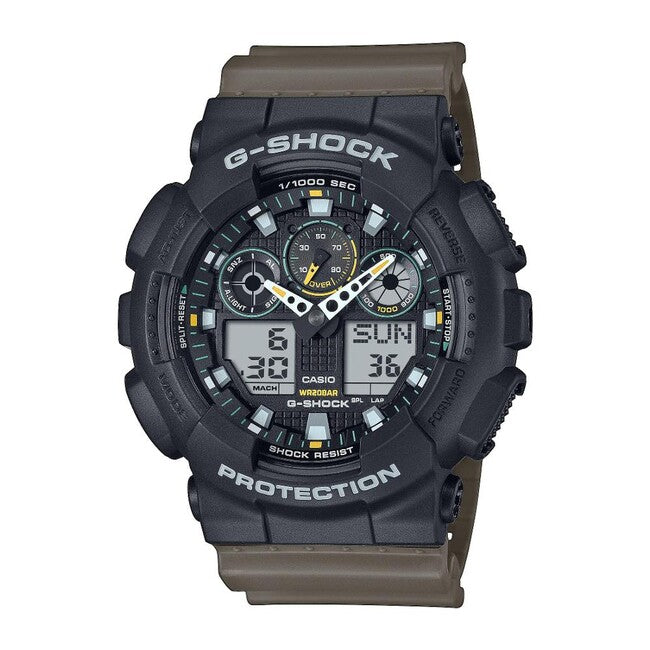 Casio G-Shock GA-100TU-1A3ER sat, crni/smeđi