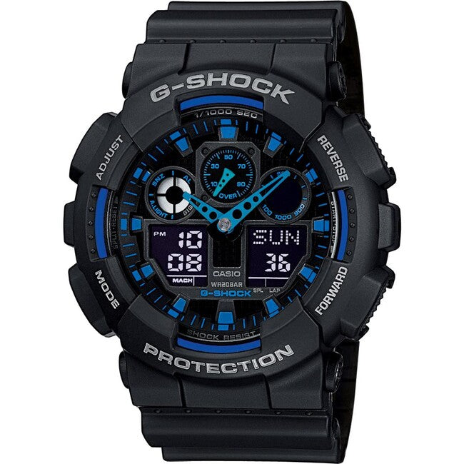Casio G-Shock GA-100-1A2ER sat, crni/plavi