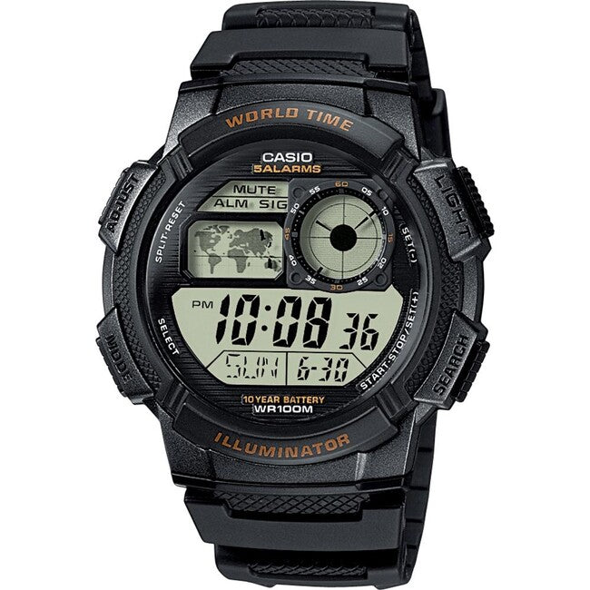 Casio AE-1000W-1AVEF sat, crni