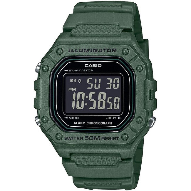 Casio W-218H-3BVEF sat, zeleni