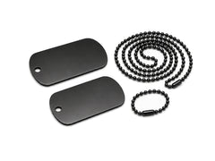 Waragod Dog-Tags ID pločice set s lančićima, crni