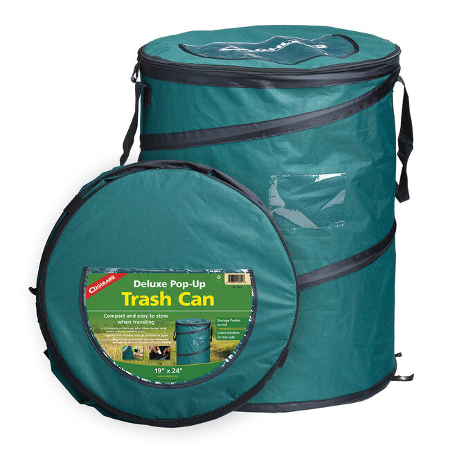 Coghlans Pop-Up Stuffbag DeLuxe kamping koš za smeće, 100 litara, zeleni