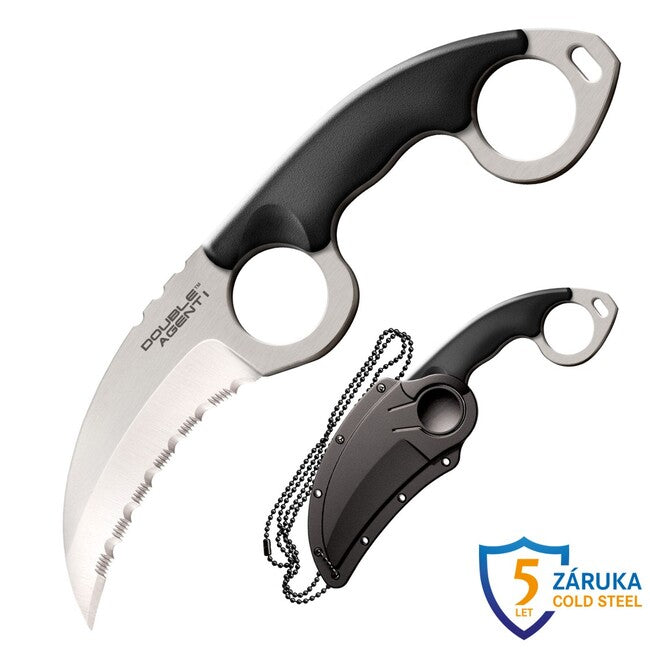Cold Steel Double Agent I nož s fiksnom oštricom Serrated (AUS8A)