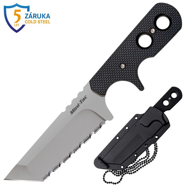 Cold Steel Mini Tac tanto nož s fiksnom oštricom Serrated (AUS8A)