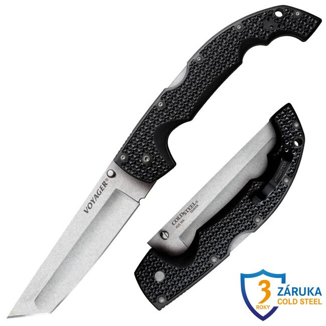 Cold Steel Voyager Extra Large sklopivi nož tanto Pt. Plain (AUS10A)