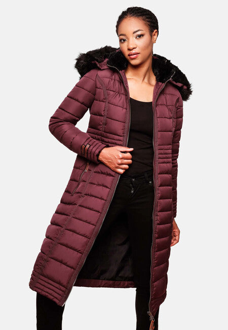 Navahoo UMAY ženski prošiveni kaput, Dark red