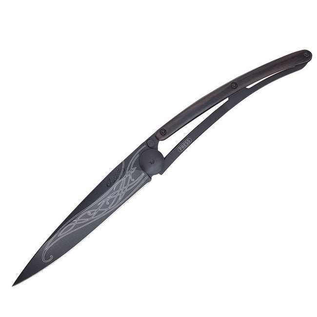 Deejo Black Tattoo sklopivi nož ebony wood Elven blade