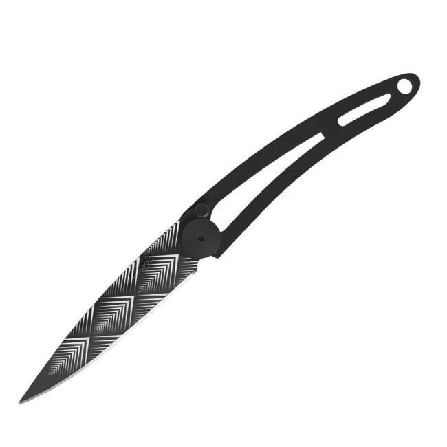 Deejo naked sklopivi nož Black Tattoo Art Deco