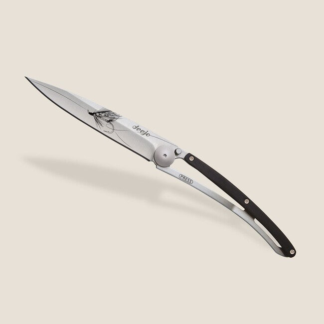 Deejo Nature sklopivi nož crni ebony wood silver wilkinson