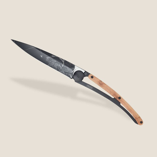 Deejo Trout sklopivi nož Nature crni juniper wood