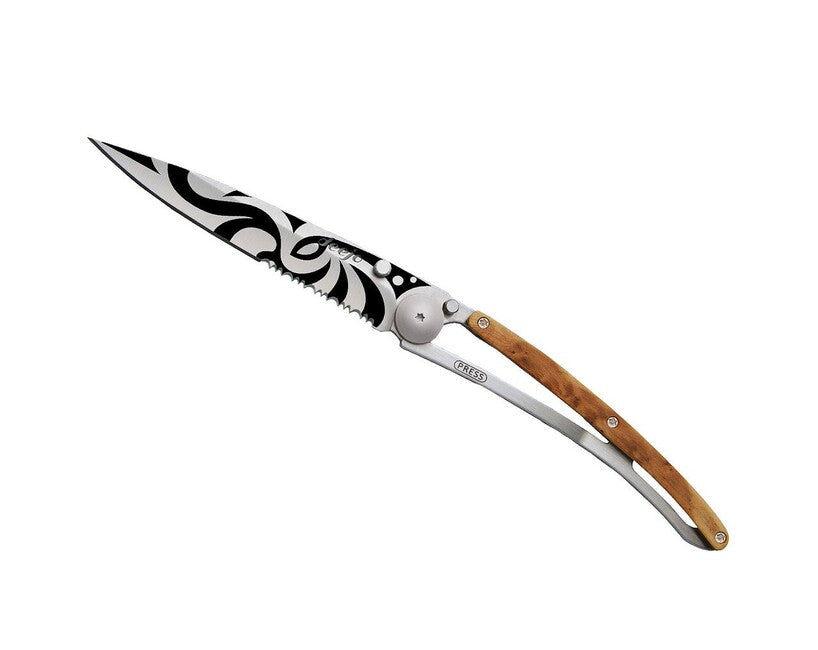 Deejo Serration sklopivi nož juniper Tribal
