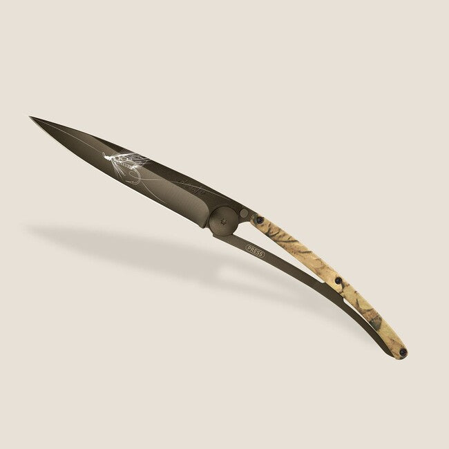 Deejo Tattoo sklopivi nož black brown camo Silver Wilkinson