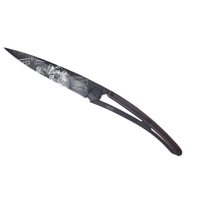 Deejo Tattoo sklopivi nož black ebony wood Punk