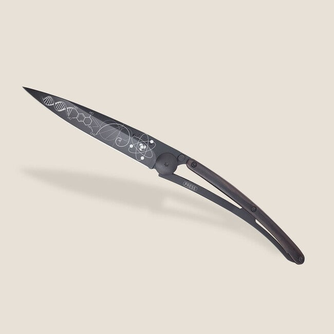 Deejo Tattoo sklopivi nož Black ebony wood Science