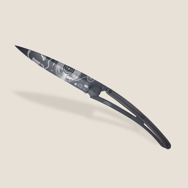 Deejo Tattoo sklopivi nož Black ebony wood Vinyl