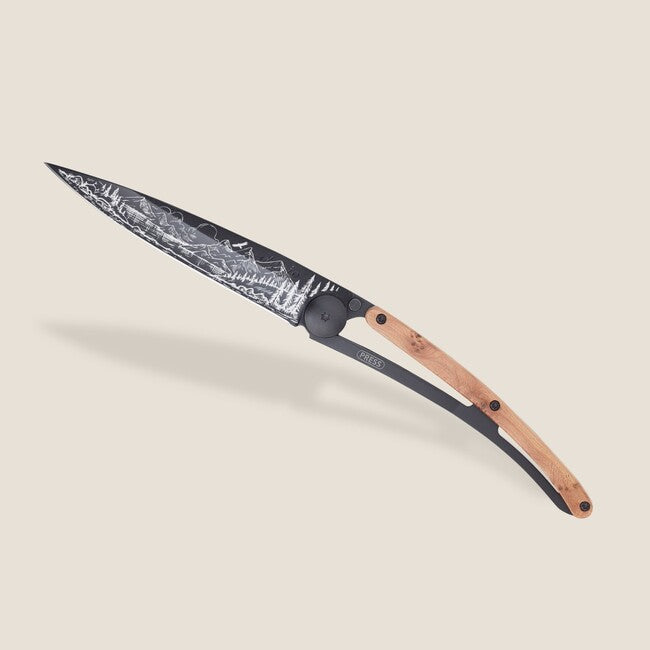 Deejo Tattoo sklopivi nož Black juniper wood Mountain